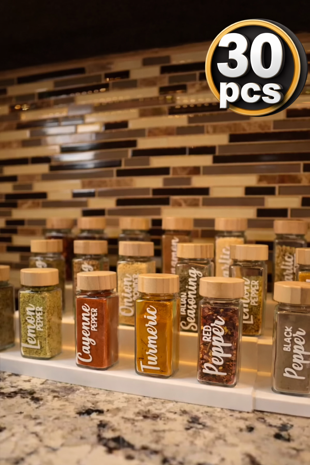 Aesthetic Kitchen Label Stickers (Pack of 30 Stickers)