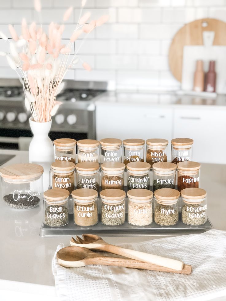 Aesthetic Kitchen Label Stickers (Pack of 30 Stickers)