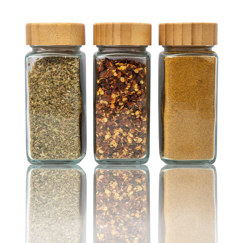 Bamboo Shaker Spice Jars (Pack of 4) - 125ml