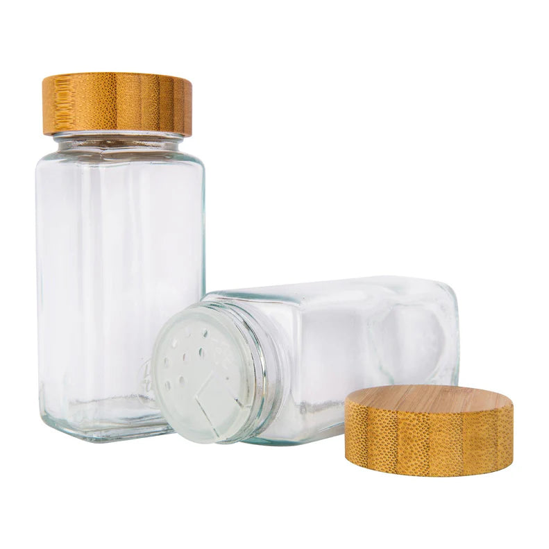 Bamboo Shaker Spice Jars (Pack of 4) - 125ml