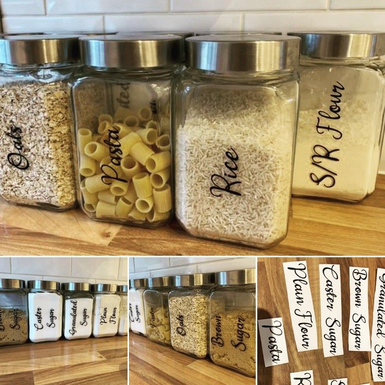 Aesthetic Kitchen Label Stickers (Pack of 30 Stickers)