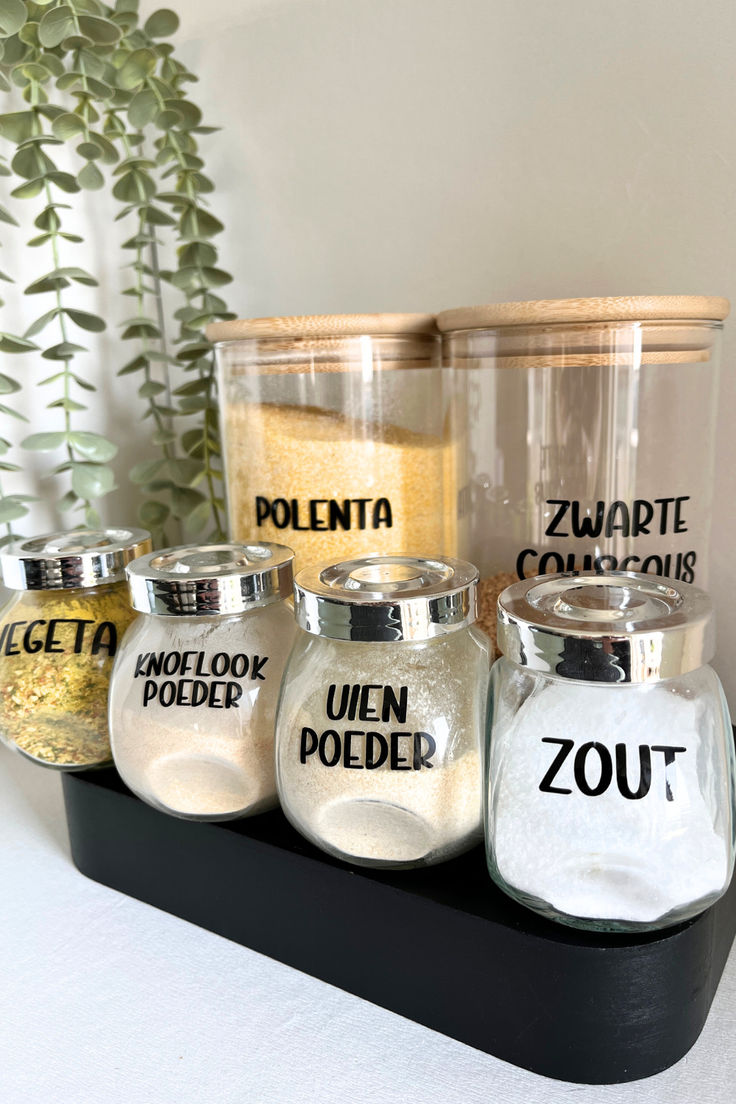 Aesthetic Kitchen Label Stickers (Pack of 30 Stickers)